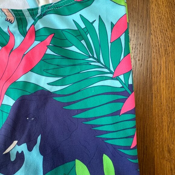 MINI BODEN Jungle Print Tankini Top Girls 4-5 110cm Monkey Tiger Swim Tank 4T 5T - Picture 7 of 9